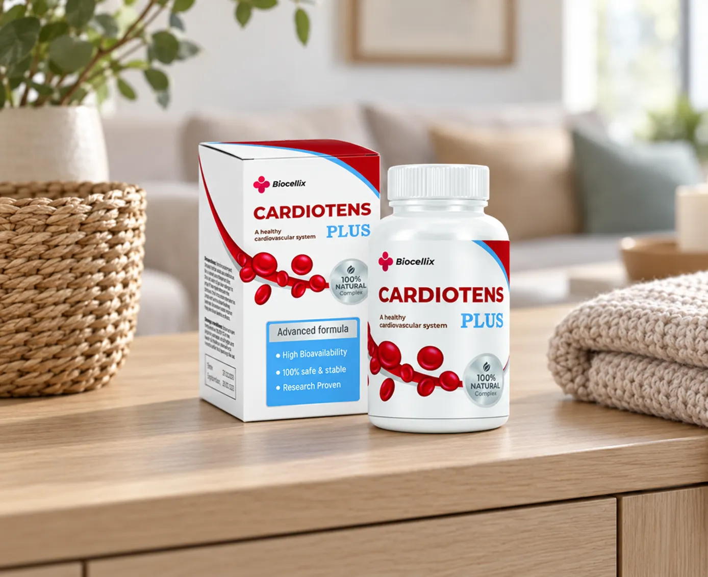 Cardiotens Plus — el envase en el día a día