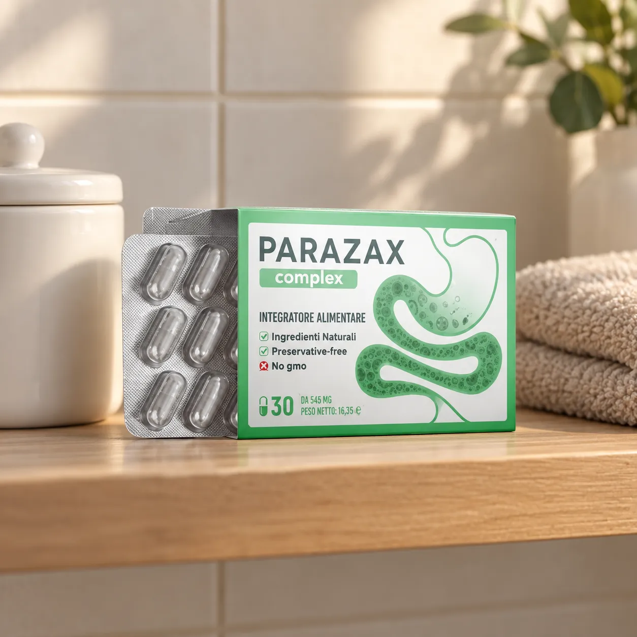 Parazax Complex — el envase en el día a día